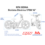 Bicicleta eléctrica infantil 16" 170W Roan RFN Sedna - imagen 14