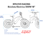 Bicicleta eléctrica 500W Roan RFN Evo Racing 18" - imagen 12
