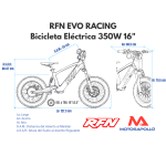 Bicicleta eléctrica infantil 16" 350W. Roan RFN Evo-S - imagen 13